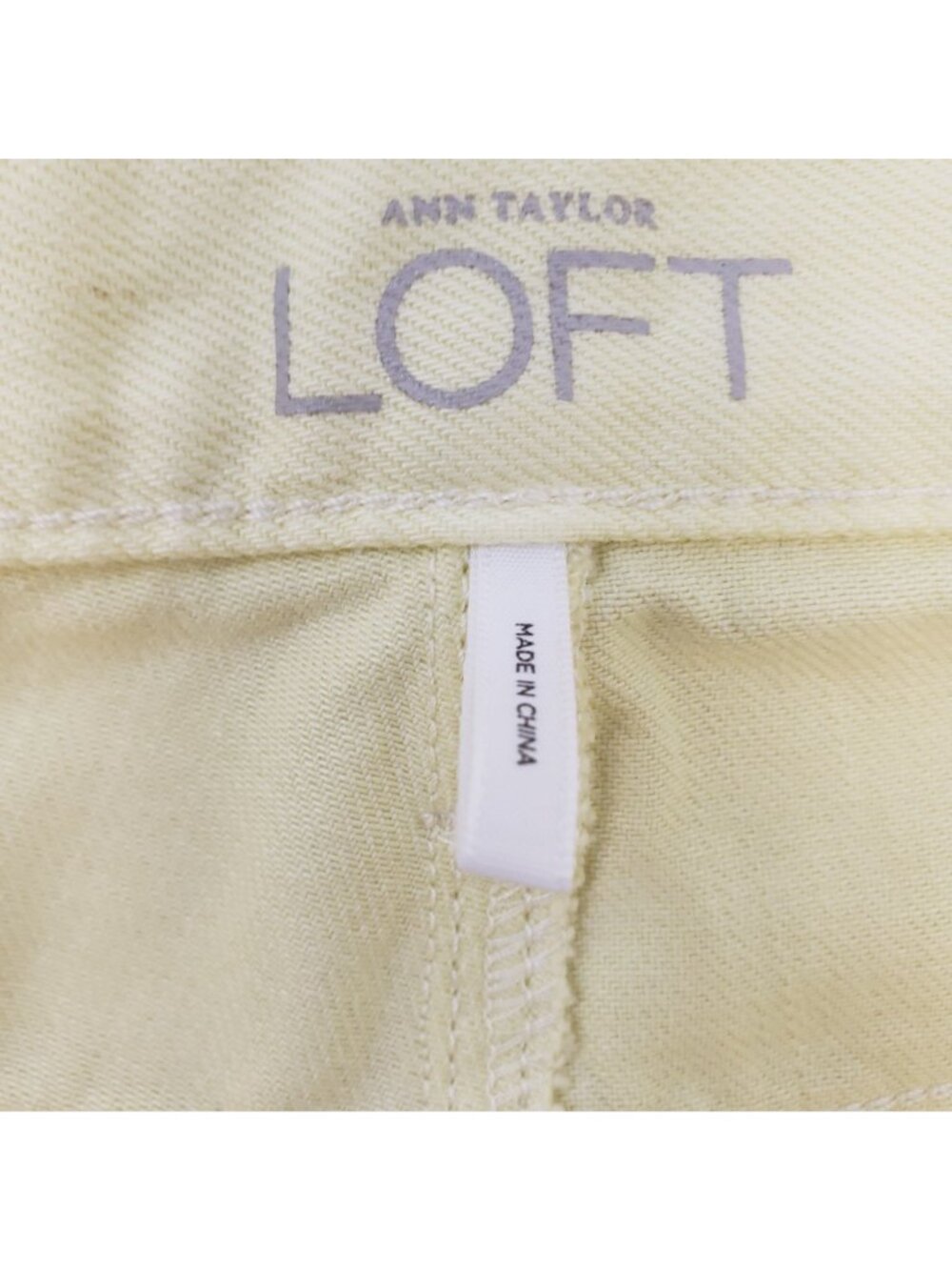 Loft Sunny Yellow Boyfriend Button Fly Jeans Size 26 - Picture 4 of 9